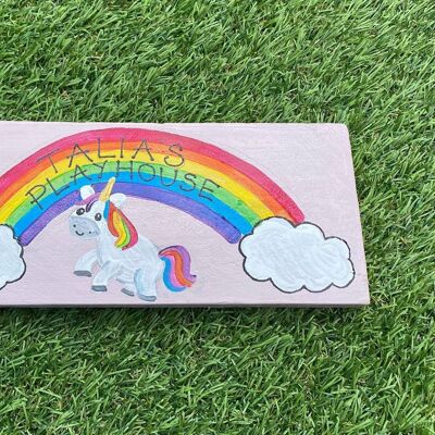 Rainbow & Unicorn Sign - Chain