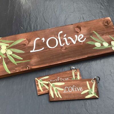 Olive House Name Sign - Chain