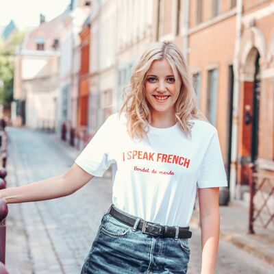 T-shirt "I speak French (bordel de merde)" - Femme - Couleur Blanc