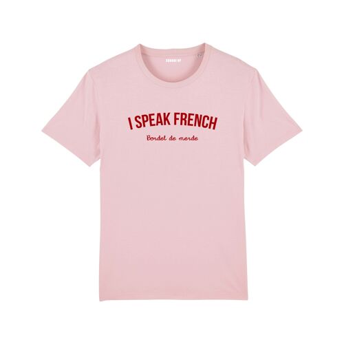 T-shirt "I speak French (bordel de merde)" - Femme - Couleur Rose