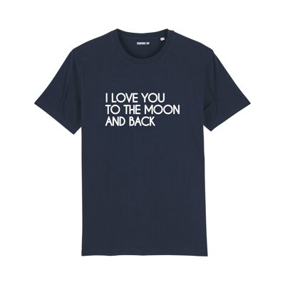 T-shirt "Ti amo fino alla luna e al ritorno" - Donna - Colore Blu Navy