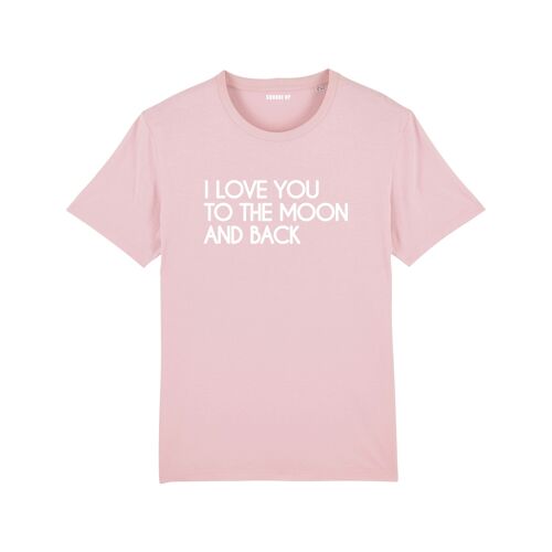T-shirt "I love you to the moon and back" - Femme - Couleur Rose
