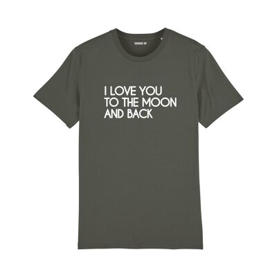 T-shirt "Ti amo fino alla luna e ritorno" - Donna - Colore Kaki