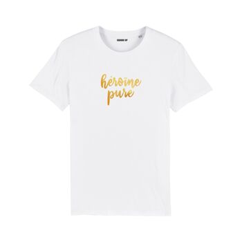 T-shirt "Héroïne Pure" - Femme - Couleur Blanc