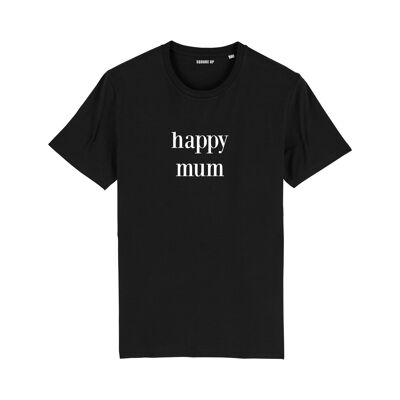 T-shirt "Happy Mum" - Femme - Couleur Noir