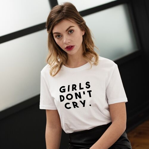 T-shirt "Girls don't cry" - Femme - Couleur Blanc