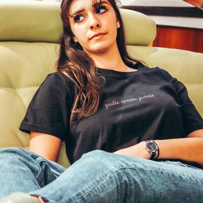 T-Shirt "Gaulée comme Never" - Damen - Farbe Schwarz