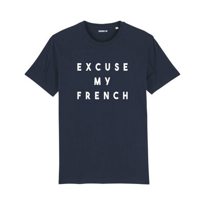 T-Shirt "Excuse my French" - Damen - Farbe Marineblau