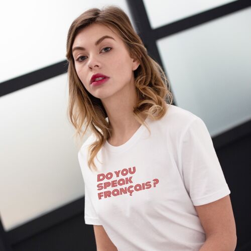 T-shirt "Do you speak français ?" - Femme - Couleur Blanc