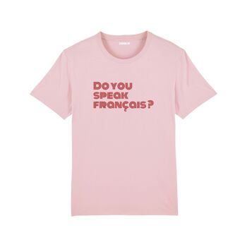 T-shirt "Do you speak français ?" - Femme - Couleur Rose
