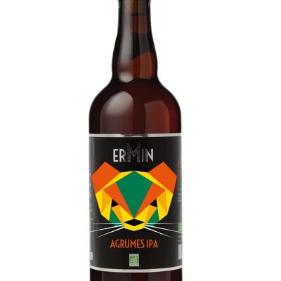 Bière bio - ermin - agrumes ipa 75cl