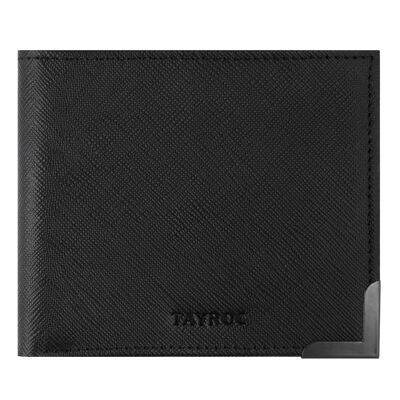 Clyde - Black Leather Bifold Wallet