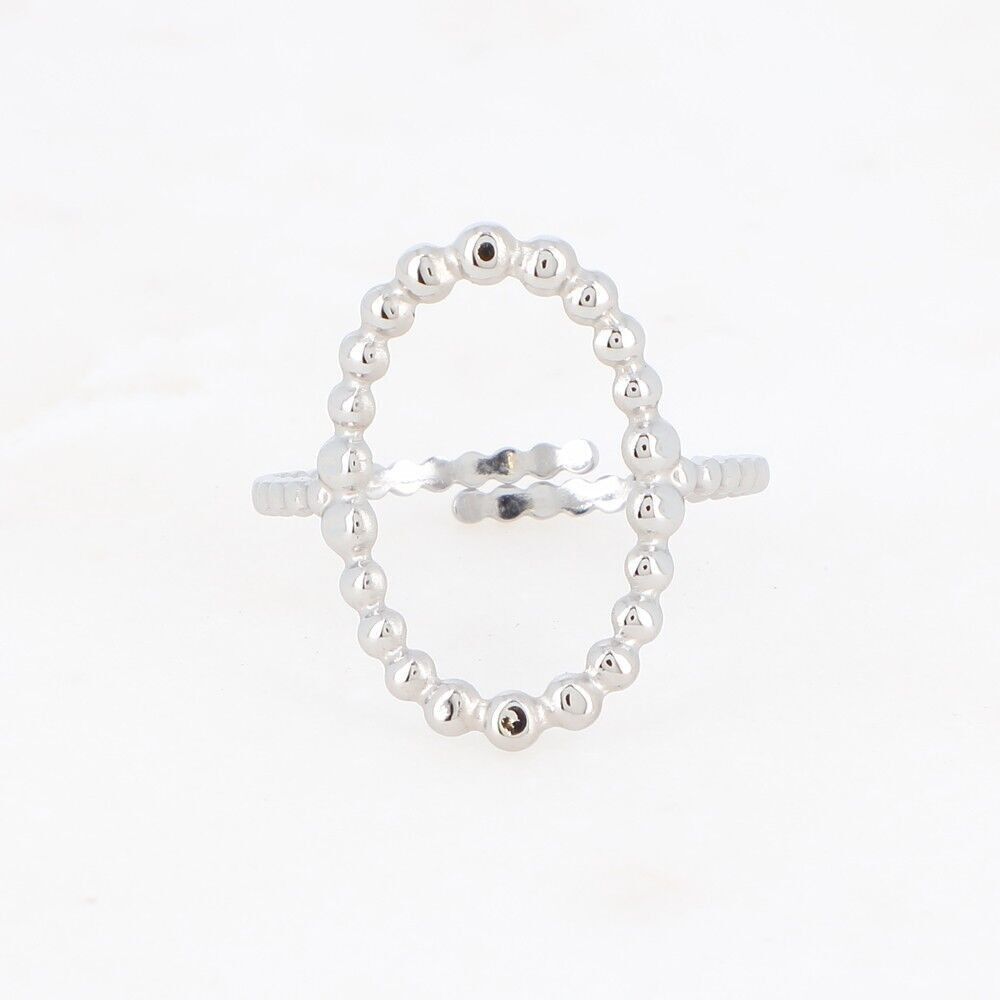 Anello Aimé ovale rodiato