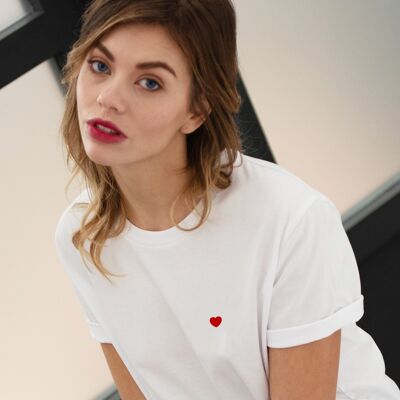 "Heart" T-shirt - Woman - Color White