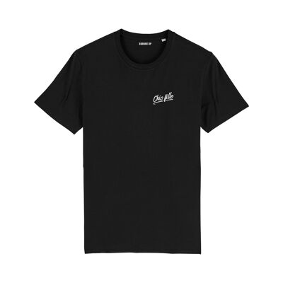 Camiseta "Chic Fille" - Mujer - Color Negro