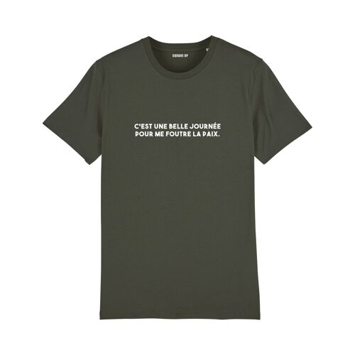 T-shirt "C'est une belle journée" - Femme - Couleur Kaki