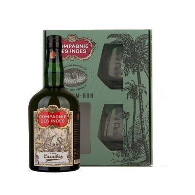 Compagnie des Indes - Caribbean - Rum Blend - Box of 2 glasses