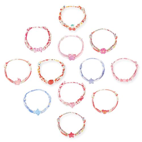 Bijoux Enfants Filles - Assortiment 24 bracelets Liberty réglables pour fille
