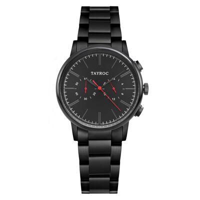 Acero negro / rojo - 42 mm