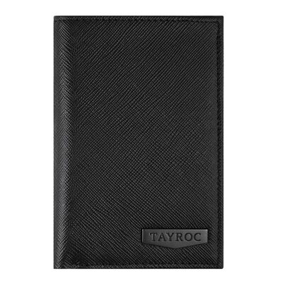 Trent - Bifold Wallet aus schwarzem Leder