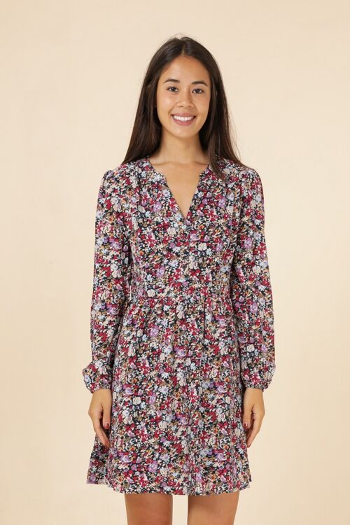 Robe ROMY imprimé fleuri S/M/L