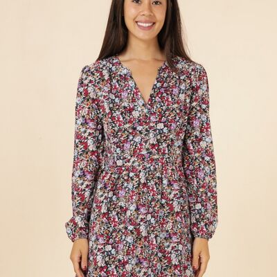 Robe ROMY imprimé fleuri S/M/L