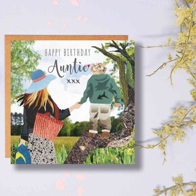Best Auntie from Nephew Birthday Card, Lovely Auntie, Aunty, Auntie Birthday Card, Best Auntie Card, Young Nephew, Sister Birthday Card