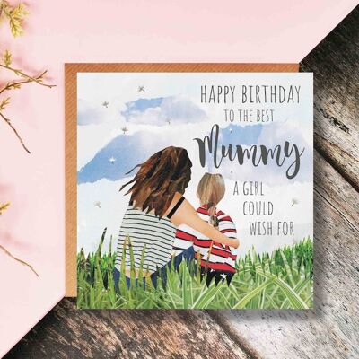 Best Mummy Daughter Birthday Card, Lovely Mummy, Mummy's Girl, Mum Birthday Card, Birthday Wishes From Daughter, Best Mum Card