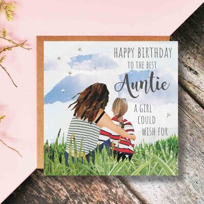 Best Auntie Niece Birthday Card, Lovely Auntie, Aunty, Auntie Birthday Card, Birthday Wishes From Niece, Best Auntie Card, Dandelion Wish