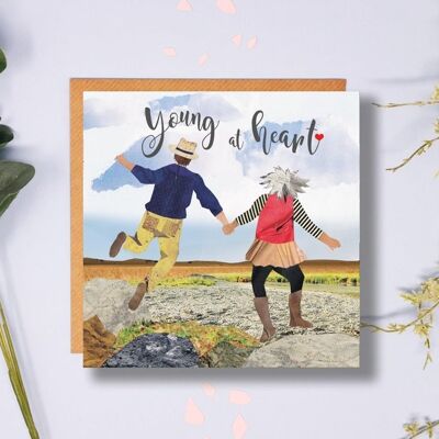 Young at Heart Card, Card for Older Couple, Mum and Dad Card, Auntie and Uncle Card, Anniversary Card, Grandparents Card