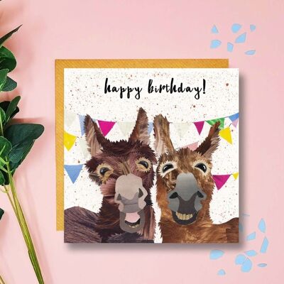 Donkey Birthday Card, Besties, Best Friend Birthday Card, Donkey Card