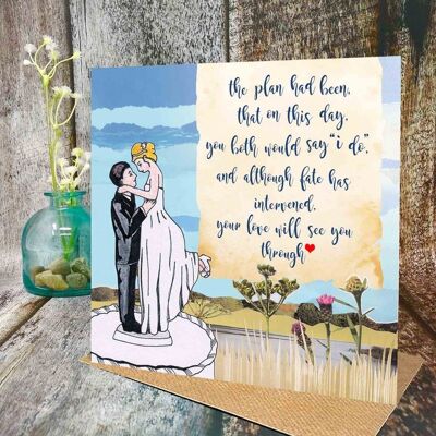 Happy would have been your wedding day card, Postponed Wedding Card, Would Be Wedding Day