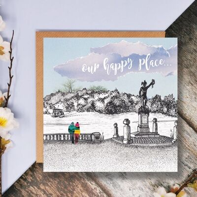 Trentham Gardens, Staffordshire, Our Happy Place, Valentines Day Card, Anniversary Card, Stoke-on-Trent, Stokie