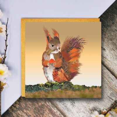 Red Squirrel Card, Fine Art Card, Wildlife Card, Blank Card