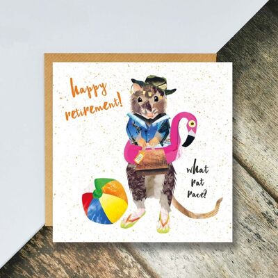 Retirement Card, Rat Race, Happy Retirement, Rat Card, Quirky Card