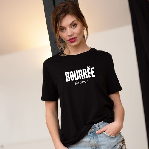 T-shirt "Bourrée de talent" - Femme - Couleur Noir