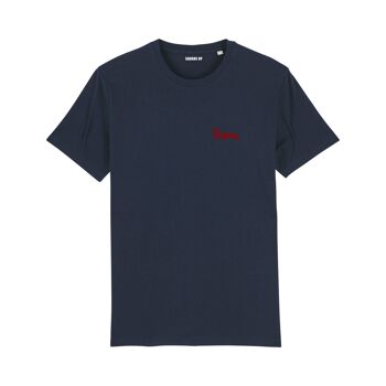 T-shirt "Bisous" - Femme - Couleur Bleu Marine