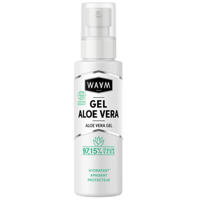 WAAM Cosmetics – BIO-Aloe-Vera-Gel – Spendet Feuchtigkeit, beruhigt und schützt – Zertifiziertes BIO-ECOCERT – Vegan – 200 ml