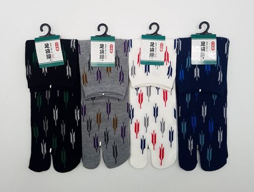 Chaussettes tabi japonaises Flèches Yabane, fabriquées au Japon FR 40-45
