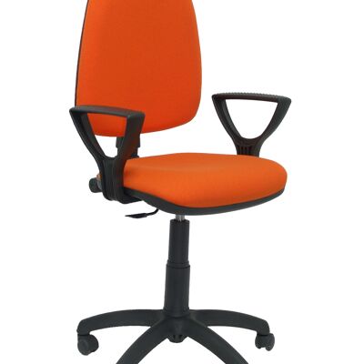 Chaise bali Ayna orange foncé avec accoudoirs