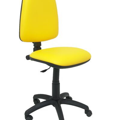 Stuhl Ayna aus gelbem Kunstleder