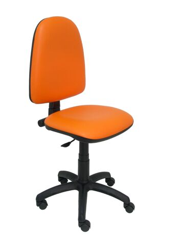 Chaise Ayna simili cuir orange 1