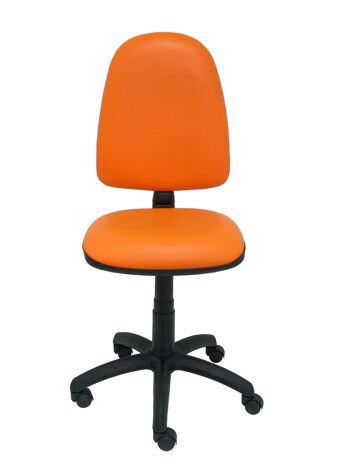 Chaise Ayna simili cuir orange 3