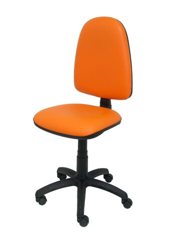 Chaise Ayna simili cuir orange 4