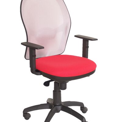 Chaise Jorquera résille grise siège bali rouge