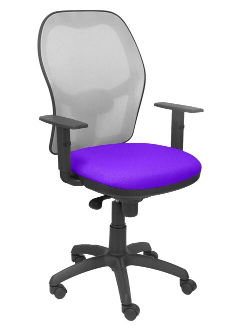 Silla Jorquera malla gris asiento bali lila