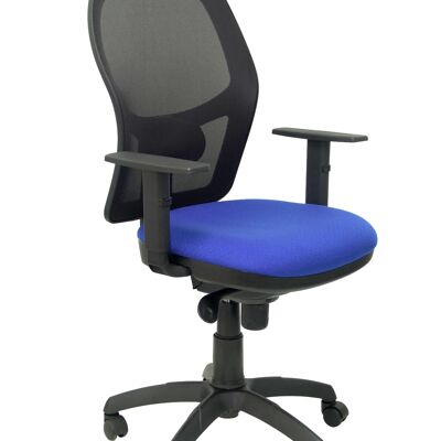 Jorquera black mesh chair bali blue seat