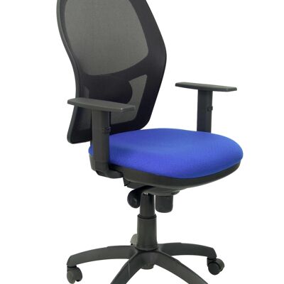 Silla Jorquera malla negra asiento bali azul