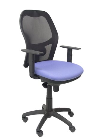 Chaise Jorquera résille noire assise bleu clair 1