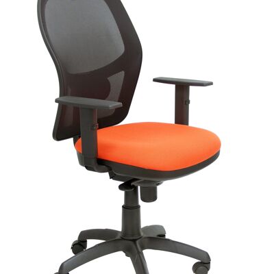 Jorquera black mesh chair orange bali seat